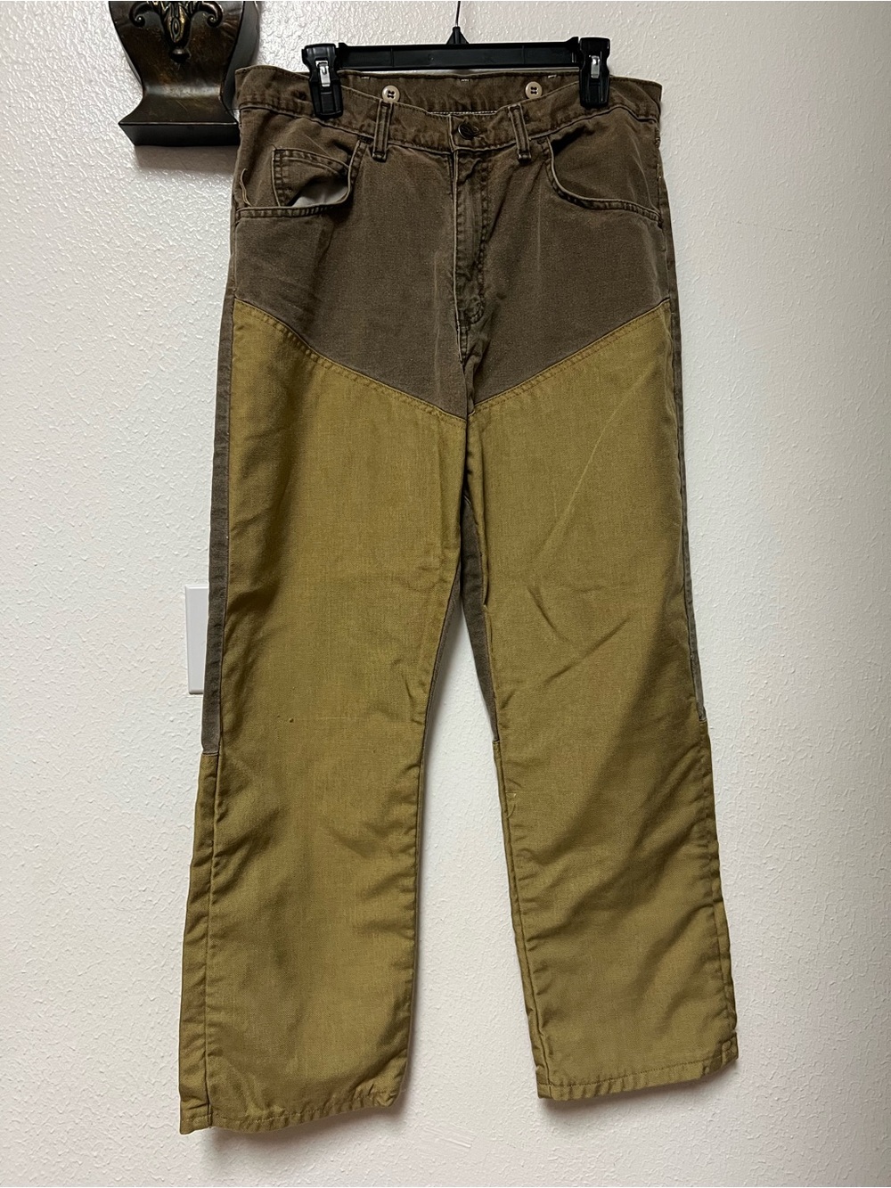 Wrangler Two-Tone Brown & Olive Cargo Pants 34x30